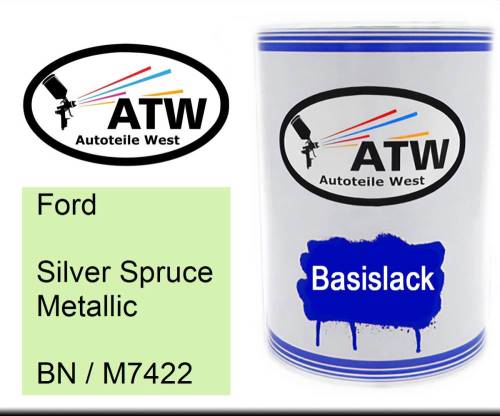 Ford, Silver Spruce Metallic, BN / M7422: 500ml Lackdose, von ATW Autoteile West.